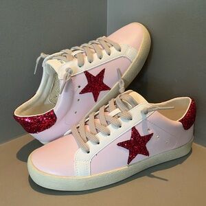 Pink Glitter Star Sneakers💕